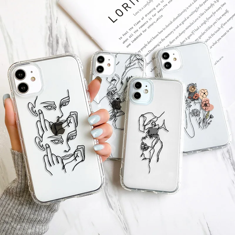 Case for iPhone 11 Pro Coque Transparent Cover iPhone 13 12 Mini XR XS Max X S 7 8 6S Plus SE 2020 6 13Pro Simple Strokes Bumper
Case for iPhone 11 Pro Coque Transparent Cover iPhone 13 12 Mini XR XS Max X S 7 8 6S Plus SE 2020 6 13Pro Simple Strokes Bumper