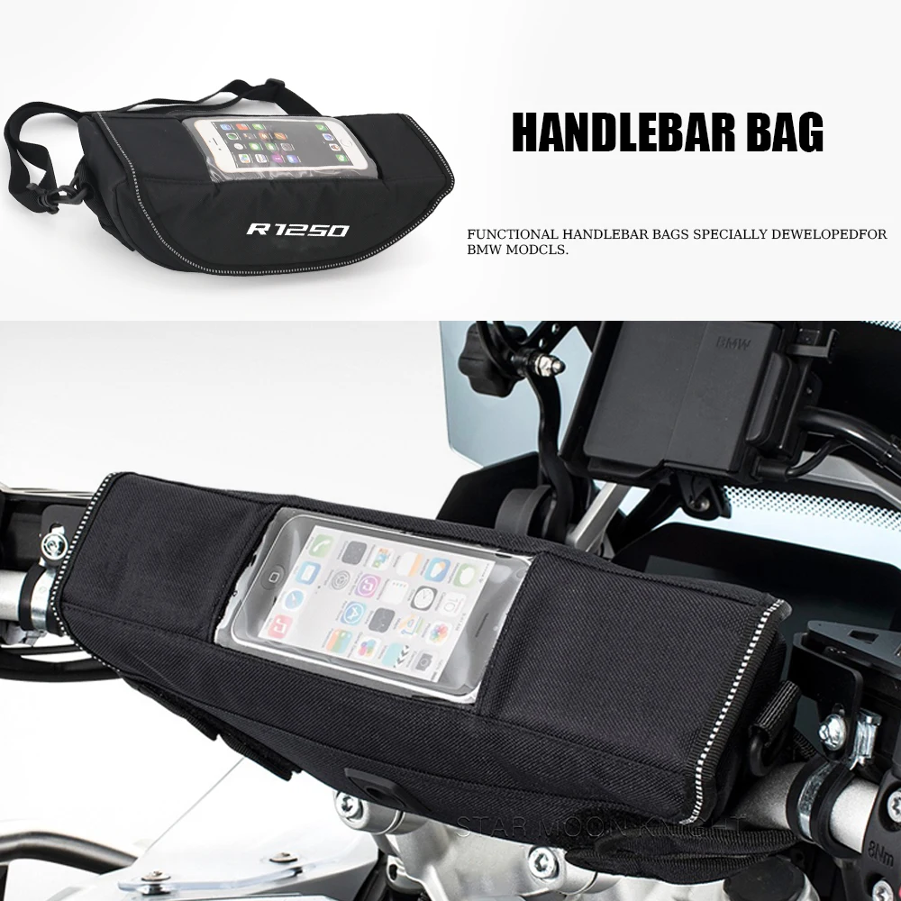 For BMW R1250GS R1200GS RnineT R1250RS R1250R R1200RS S1000R S1000XR Modern Waterproof Motorcycle Handlebar Organizer 
For BMW R1250GS R1200GS RnineT R1250RS R1250R R1200RS S1000R S1000XR Modern Waterproof Motorcycle Handlebar Organizer