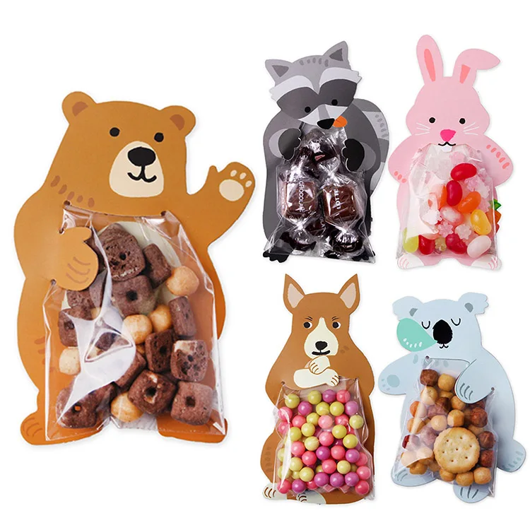 10Pcs/lot Cartoon Animal Bear Rabbit Card Candy Packaging Transparent Plastic Bag Wedding Party Decor Kids Birthday Shower
10Pcs/lot Cartoon Animal Bear Rabbit Card Candy Packaging Transparent Plastic Bag Wedding Party Decor Kids Birthday Shower