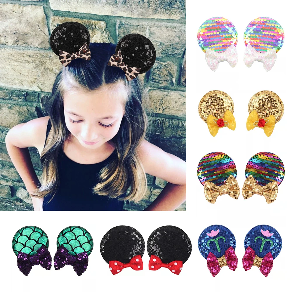 JIAHANG 2.75'' Mouse Ear Clips in Pair Sequins Bow Barrettes Festival Costume Hair Accessories for Teens Toddlers Girls
JIAHANG 2.75'' Mouse Ear Clips in Pair Sequins Bow Barrettes Festival Costume Hair Accessories for Teens Toddlers Girls