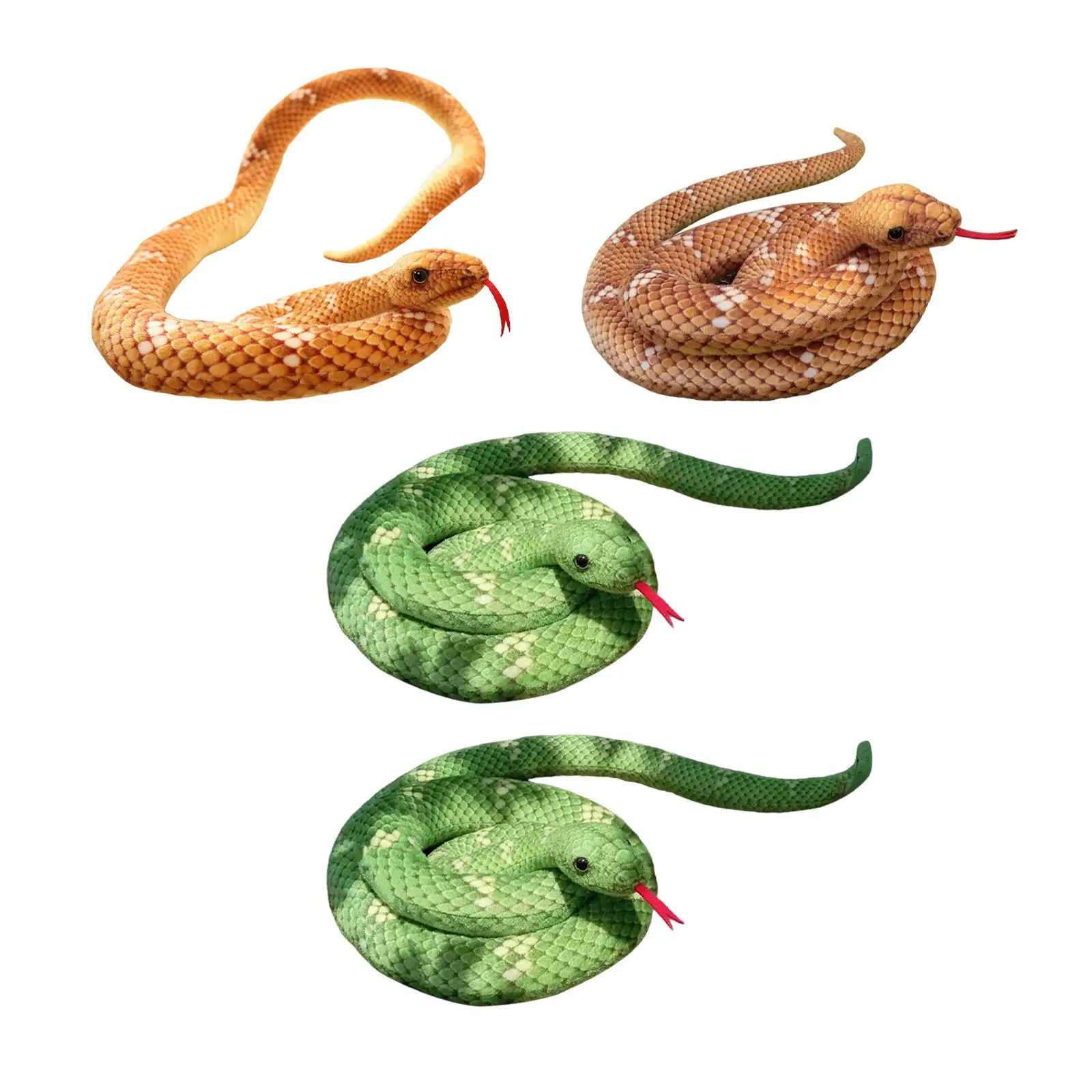 

Plush Snake Toy Scary Snake Toy Halloween Tricks Toy Artifical Snake Model for Party Favor Gifts