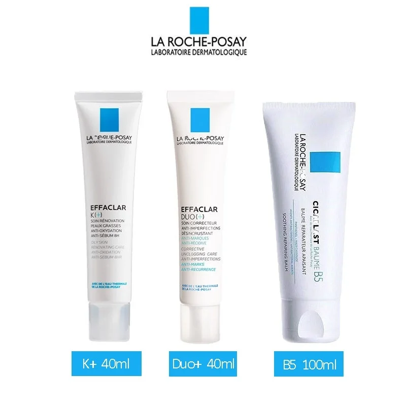 

La Roche-Posay Effaclar Duo/K+ Facial Acne Treatment Gel B5 Repair Cream Removal Pimple Blackhead Oil Control Beauty Health 1PCS