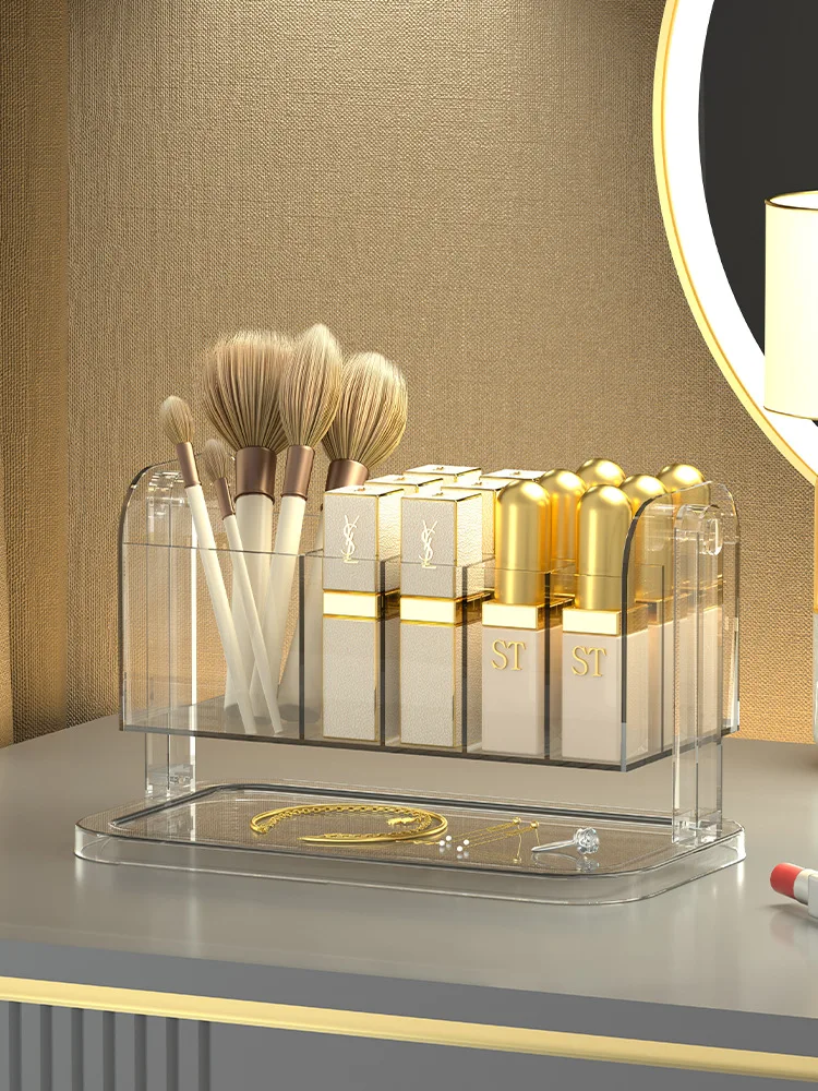 Portable Plastic Rack with Compartments Without Cover Transparent PET Makeup Brush Lipstick Storage Box Cosmetic Organizer
Portable Plastic Rack with Compartments Without Cover Transparent PET Makeup Brush Lipstick Storage Box Cosmetic Organizer
