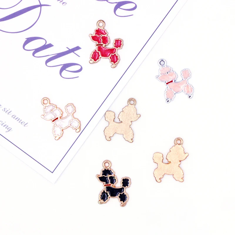 10pcs/Lot 4 color Cute Enamel Poodle Dog Charms Pet Pendant Fit Necklaces DIY Handmade Jewelry Making Finding Supplies
10pcs/Lot 4 color Cute Enamel Poodle Dog Charms Pet Pendant Fit Necklaces DIY Handmade Jewelry Making Finding Supplies
