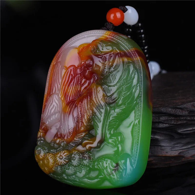 Natural Chicken Blood Jade Hand Carved Zodiac Tiger Pendant Fashion Boutique Jewelry Men and Women Rainbow Color Tiger Necklace
Natural Chicken Blood Jade Hand Carved Zodiac Tiger Pendant Fashion Boutique Jewelry Men and Women Rainbow Color Tiger Necklace