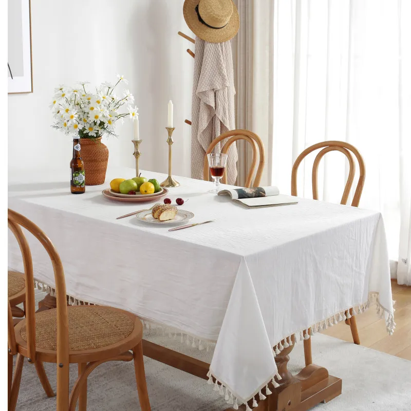 Modern Simple Table Cloth Wedding Decor Tablecloth With Tassel Dining Table Cover Solid Color Tablecloth Rectangular Dining Mat
Modern Simple Table Cloth Wedding Decor Tablecloth With Tassel Dining Table Cover Solid Color Tablecloth Rectangular Dining Mat