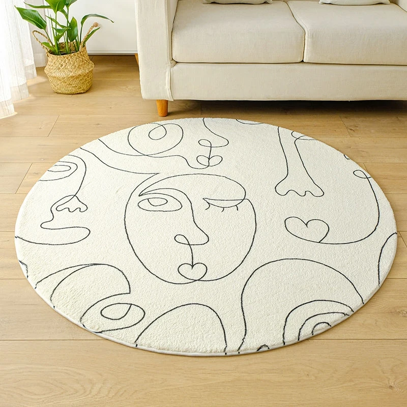 Ins Simple Style Round Carpet Large Area Living Room Carpet Bedroom Bedside Decoration Carpet Mat Non-Slip Door Mat
Ins Simple Style Round Carpet Large Area Living Room Carpet Bedroom Bedside Decoration Carpet Mat Non-Slip Door Mat