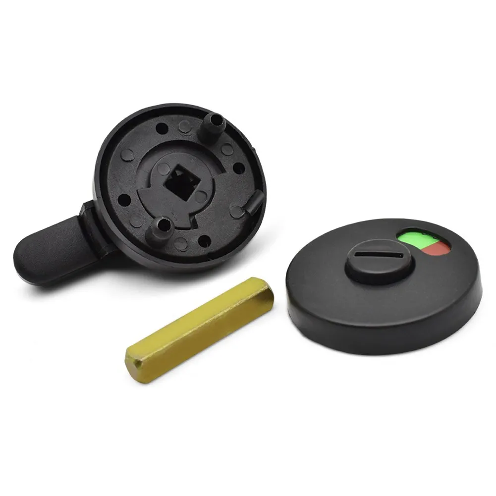 1*Indicator Door Lock Bolt Vacant Engaged Bathroom Privacy WC Toilet Door Lock Black Made Of High Quality Material
1*Indicator Door Lock Bolt Vacant Engaged Bathroom Privacy WC Toilet Door Lock Black Made Of High Quality Material