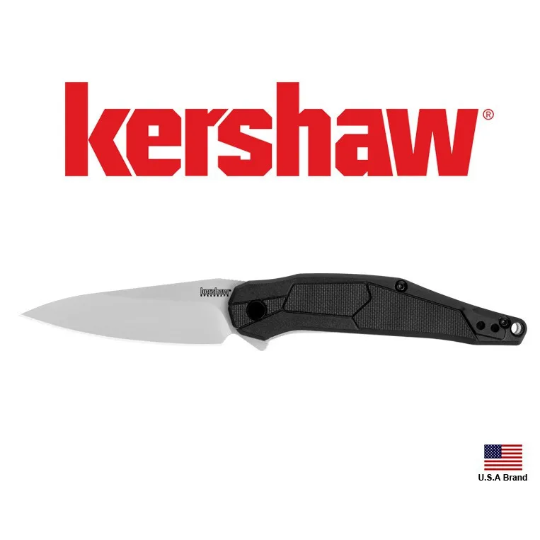 

Kershaw 1395 Lightyear Assisted Flipper Folding Knife 8Cr13Mov Plain Blade, Nylon Wave Fiber Handles Outdoor EDC Pocket Knives