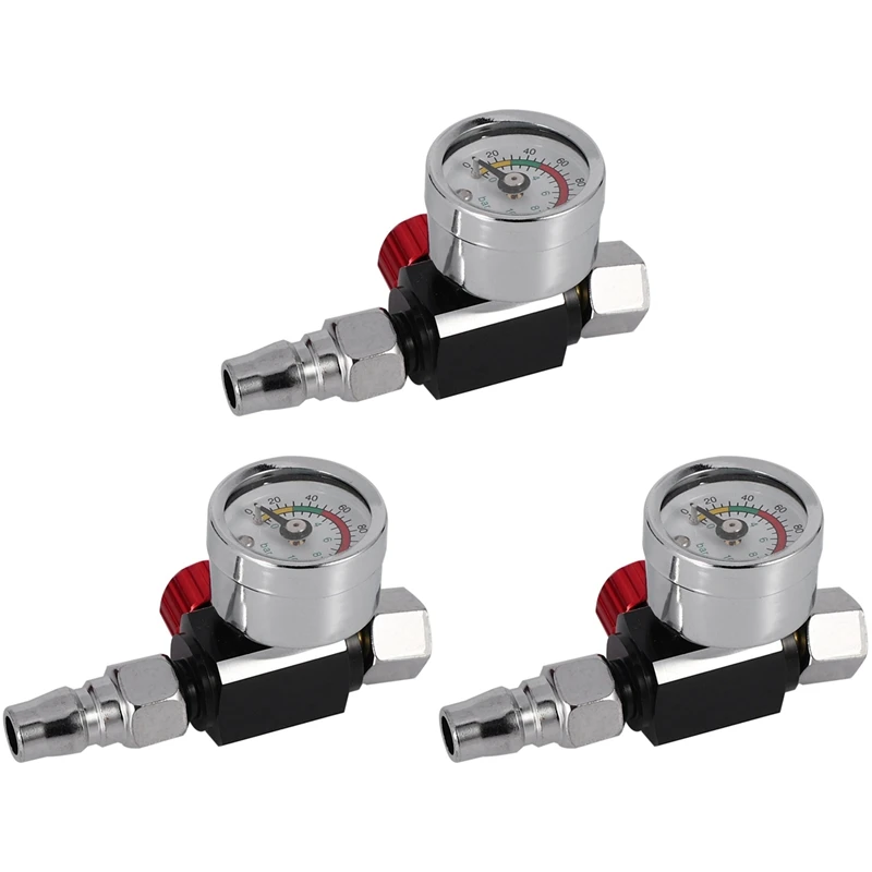 3Pc 1/4 Inch Bsp Mini Air Regulator Valve Tool Durable Small Tail Pressure Gauge 48 X 60Mm With Nozzle For Spray Tool
3Pc 1/4 Inch Bsp Mini Air Regulator Valve Tool Durable Small Tail Pressure Gauge 48 X 60Mm With Nozzle For Spray Tool