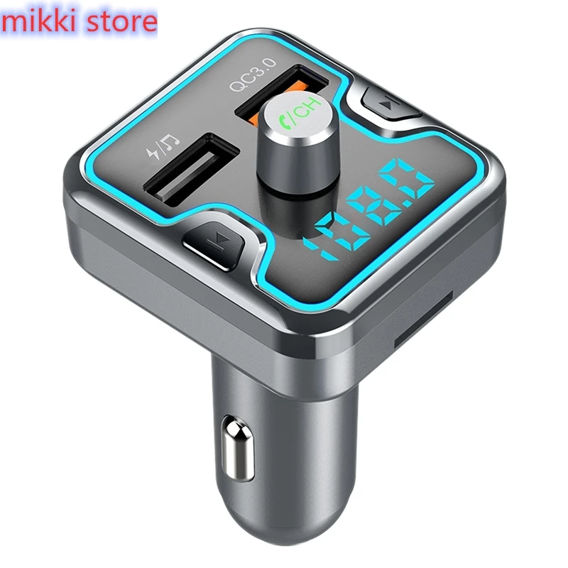 

Bluetooth FM Transmitter,Car Bluetooth Hands Free MP3 Player with 2 USB Ports for Smartphones Audio Players