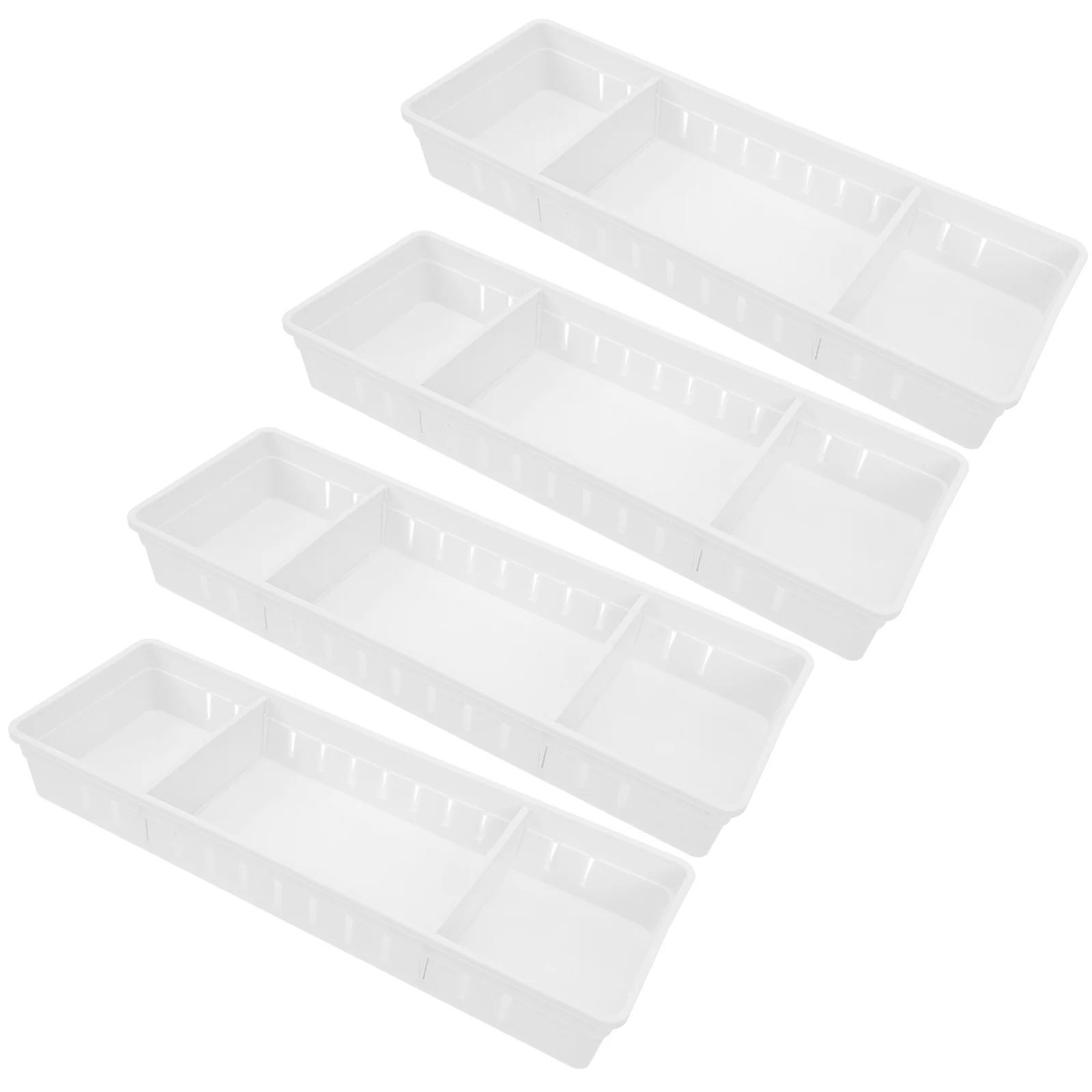 4 Pcs Tray Storage Compartment Office Plastic Dresser Drawer Organizers Trays Pp Tableware Case Cooler
4 Pcs Tray Storage Compartment Office Plastic Dresser Drawer Organizers Trays Pp Tableware Case Cooler