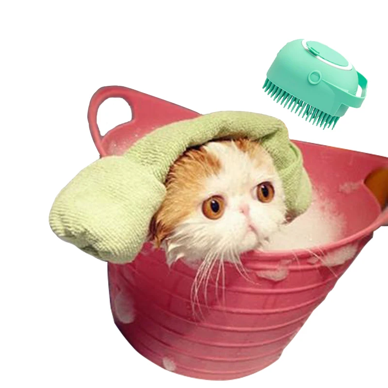 Pet Dog Shampoo Brush 2.7oz/80ml Cat Massage Comb Grooming Scrubber Brush for Bathing Short Hair Soft Silicone Rubber Brushes
Pet Dog Shampoo Brush 2.7oz/80ml Cat Massage Comb Grooming Scrubber Brush for Bathing Short Hair Soft Silicone Rubber Brushes