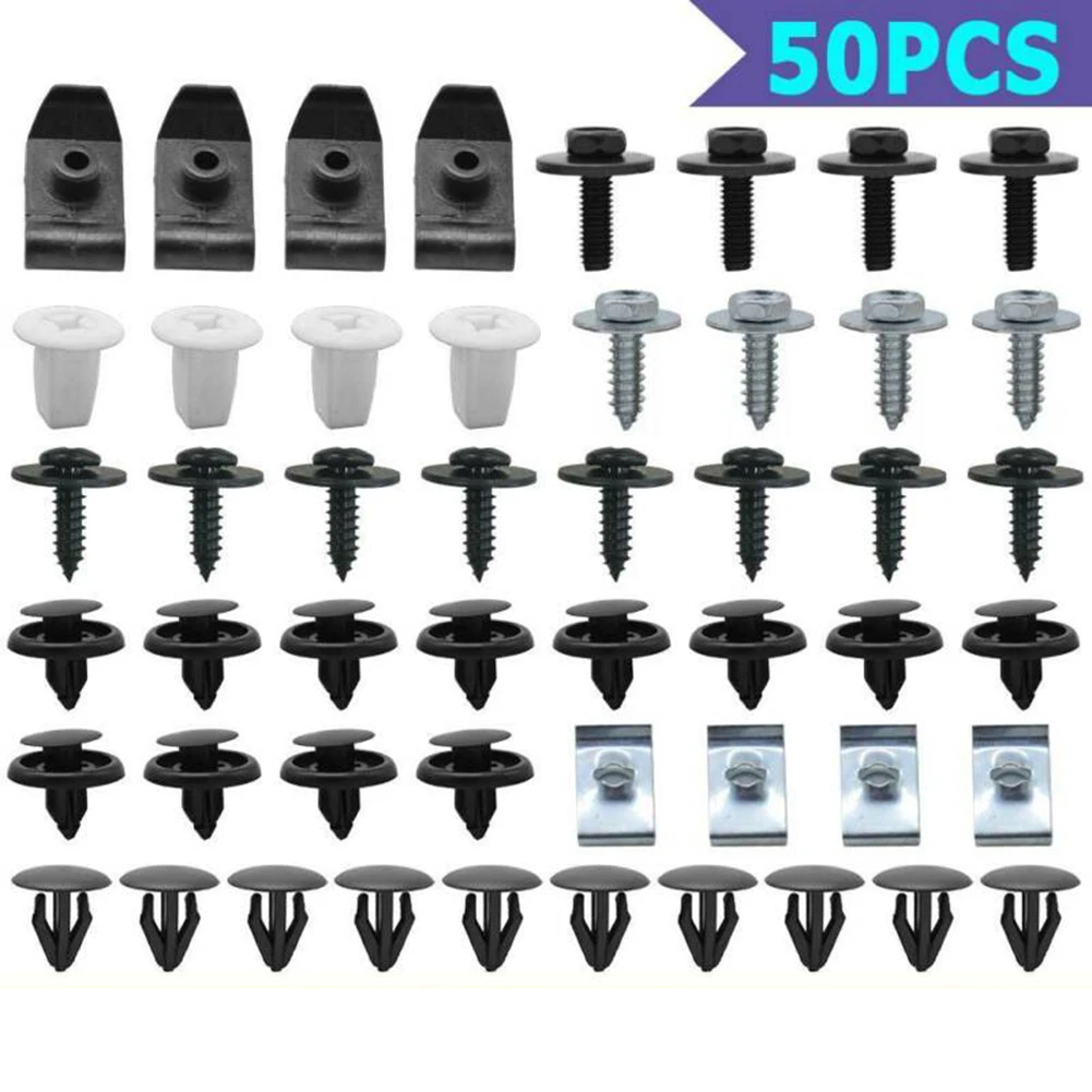 50Pcs Engine Cover Clips Underbody Mudguard Shield Screws Plastic Metal Fasteners Clips For Toyota Car Accessories
50Pcs Engine Cover Clips Underbody Mudguard Shield Screws Plastic Metal Fasteners Clips For Toyota Car Accessories