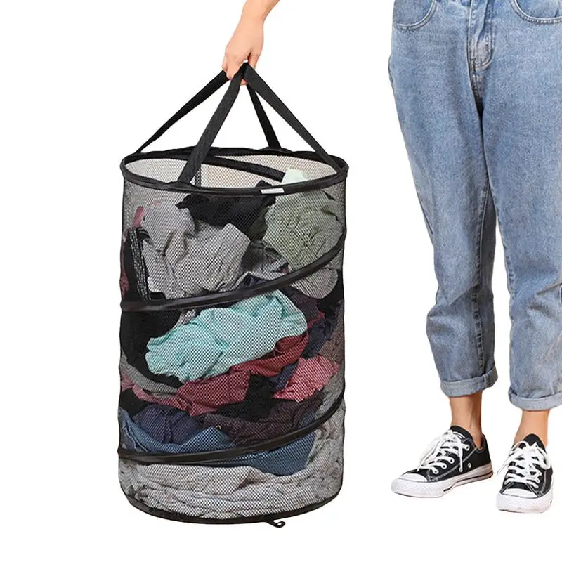 Mesh Popup Laundry Hamper Flexible Durable Breathable Laundry Basket Collapsible Laundry Baskets For Dorm Room Bedroom Large
Mesh Popup Laundry Hamper Flexible Durable Breathable Laundry Basket Collapsible Laundry Baskets For Dorm Room Bedroom Large
