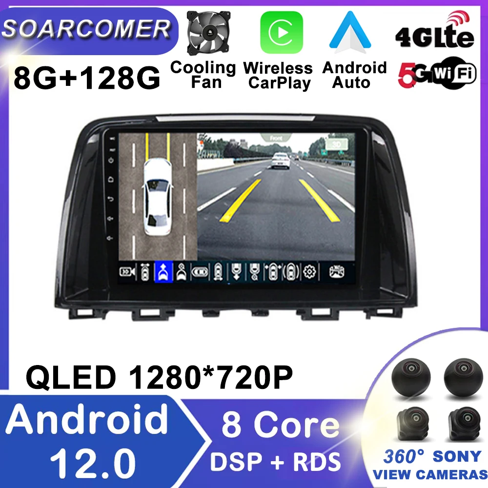 Android 12 For Mazda 6 GJ Atenza 2012-2016 Car Radio Multimedia Video Player Navigation stereo GPS Android auto wireless carplay 
Android 12 For Mazda 6 GJ Atenza 2012-2016 Car Radio Multimedia Video Player Navigation stereo GPS Android auto wireless carplay
