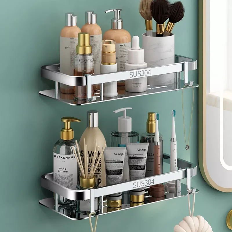 304 Stainless Steel Bathroom Shelf Shelves Punch-free Storage Rack Kitchen Holder Toilet Kitchen Organizer Bathroom Accessories
304 Stainless Steel Bathroom Shelf Shelves Punch-free Storage Rack Kitchen Holder Toilet Kitchen Organizer Bathroom Accessories