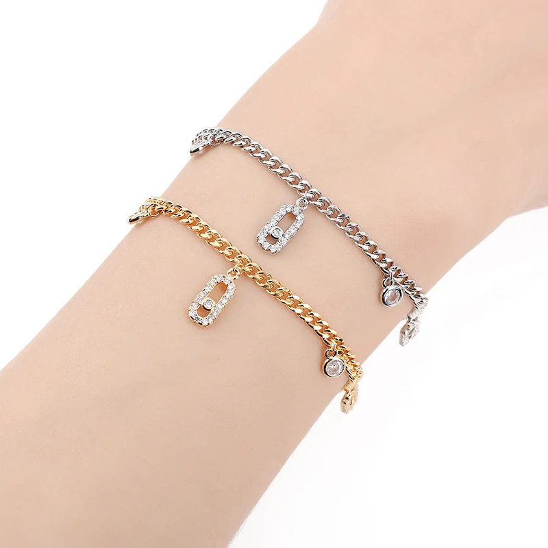 Bracelet HADIYANA New Cubic Zircon Pendant Bracelet Women's Adjustable Boutique Jewelry SL3013 Women's Ball Gift
Bracelet HADIYANA New Cubic Zircon Pendant Bracelet Women's Adjustable Boutique Jewelry SL3013 Women's Ball Gift