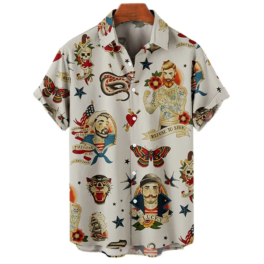 2022 New Oversized Shirts Mens Designer Clothes High Quality Hawaiian Shirts Fo Men Mermaid Print Beach Short Sleeve Tops Blouse
2022 New Oversized Shirts Mens Designer Clothes High Quality Hawaiian Shirts Fo Men Mermaid Print Beach Short Sleeve Tops Blouse