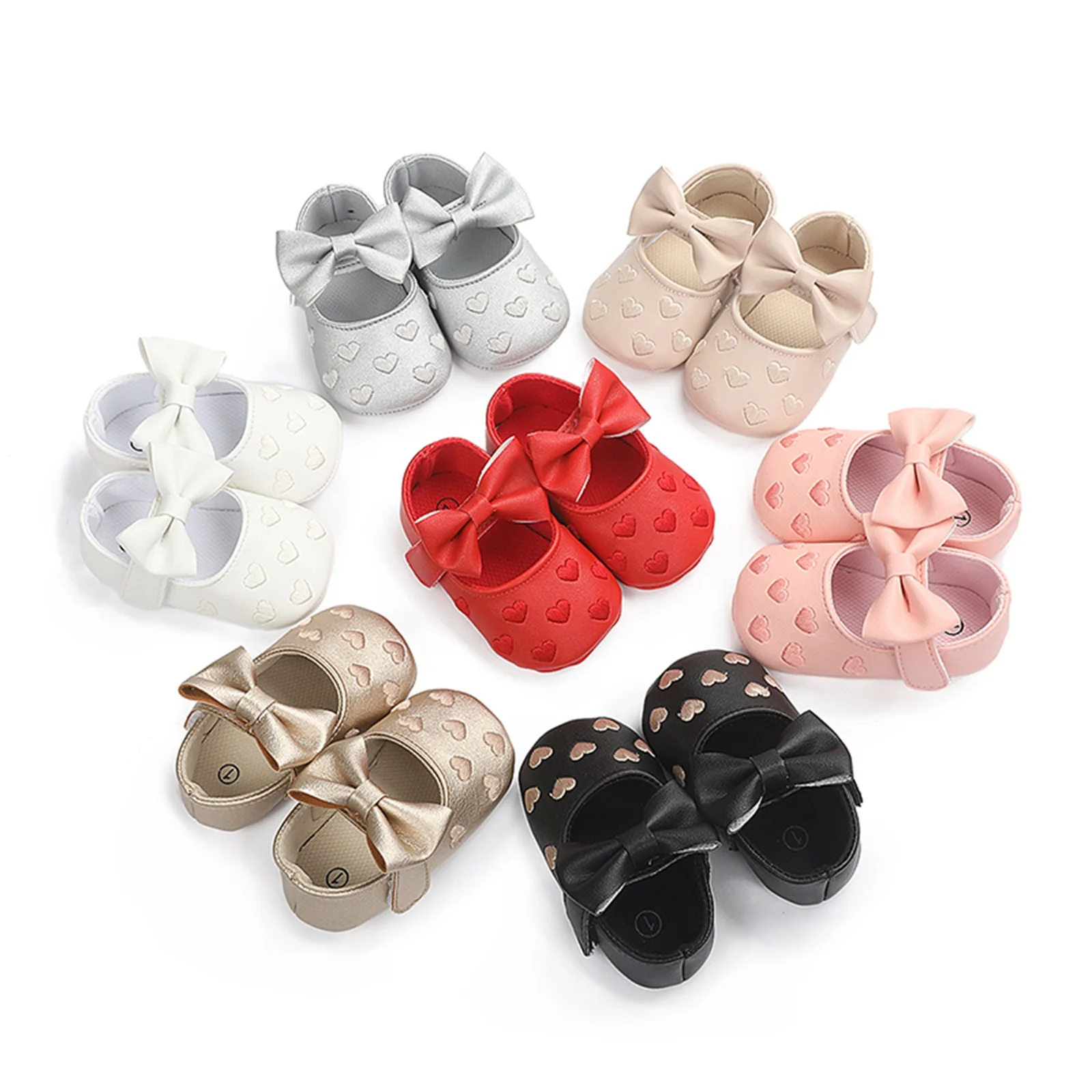 Baby Girls Cute Moccasinss Heart Bow Decor Soft Sole PU Leather Flats Shoes First Walkers Non-Slip Summer Princess Shoes
Baby Girls Cute Moccasinss Heart Bow Decor Soft Sole PU Leather Flats Shoes First Walkers Non-Slip Summer Princess Shoes