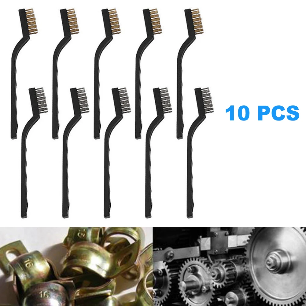 10pcs 170mm Wire Brushes Stainless Steel Brass Brush For Polishing Cleaning Metal Rust Paint Dirt Hand Tools Accessories
10pcs 170mm Wire Brushes Stainless Steel Brass Brush For Polishing Cleaning Metal Rust Paint Dirt Hand Tools Accessories