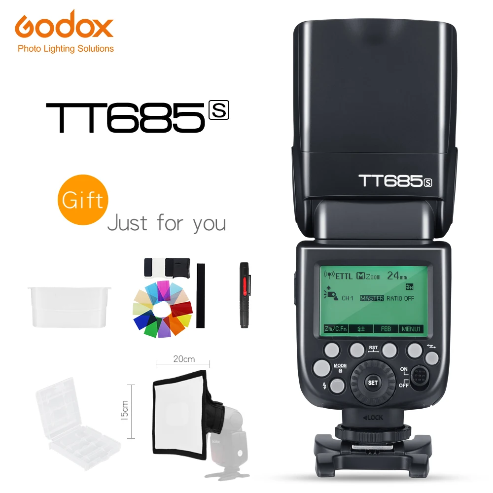 Высокоскоростная вспышка Godox Thinklite TT685S TTL HSS 1/8000s GN60 для камеры Sony DSLR s a77II a7RII a7R a58 a99
Высокоскоростная вспышка Godox Thinklite TT685S TTL HSS 1/8000s GN60 для камеры Sony DSLR s a77II a7RII a7R a58 a99
