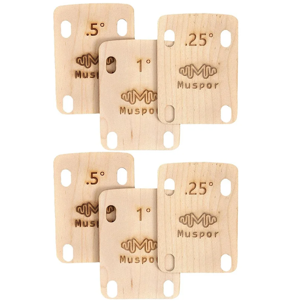 6 Pcs Guitar Neck Spacer Gasket Parts Heightening Thickness Shims Bass Wood Wooden Supplies
6 Pcs Guitar Neck Spacer Gasket Parts Heightening Thickness Shims Bass Wood Wooden Supplies