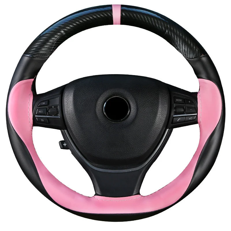 Microfiber Leather + Crystal Carbon Fiber Leather Steering Wheel Cover Non-slip Wear-resistant Protective Cover Auto Supplies
Microfiber Leather + Crystal Carbon Fiber Leather Steering Wheel Cover Non-slip Wear-resistant Protective Cover Auto Supplies