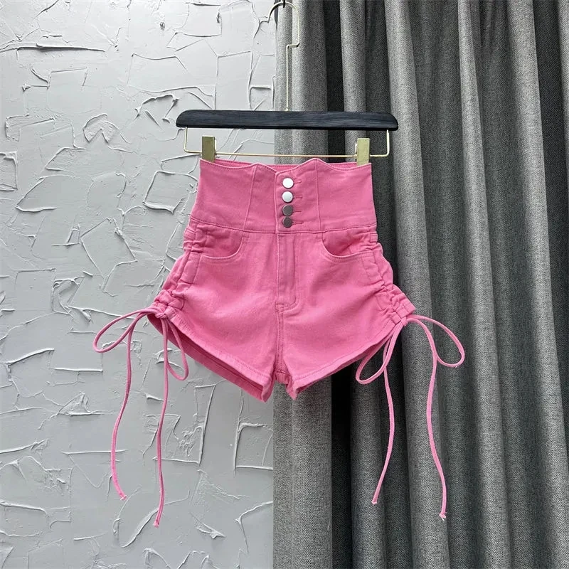 Pink Denim Shorts Women's 2022 Summer New All-Match Package Hip A-line Jeans Slim High Waist Hot Trousers Female
Pink Denim Shorts Women's 2022 Summer New All-Match Package Hip A-line Jeans Slim High Waist Hot Trousers Female