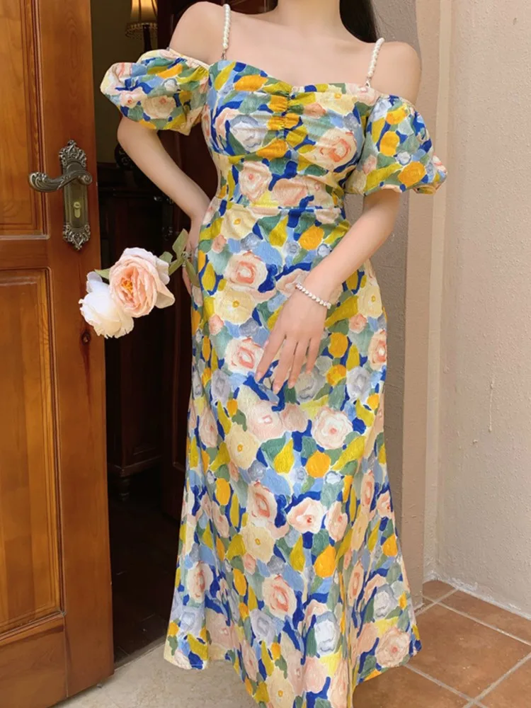 Summer Women Floral Elegant Bodycon Midi Dress Spaghetti Strap Vintage Casual Fashion Robe Female Party One Pieces Vestidos
Summer Women Floral Elegant Bodycon Midi Dress Spaghetti Strap Vintage Casual Fashion Robe Female Party One Pieces Vestidos