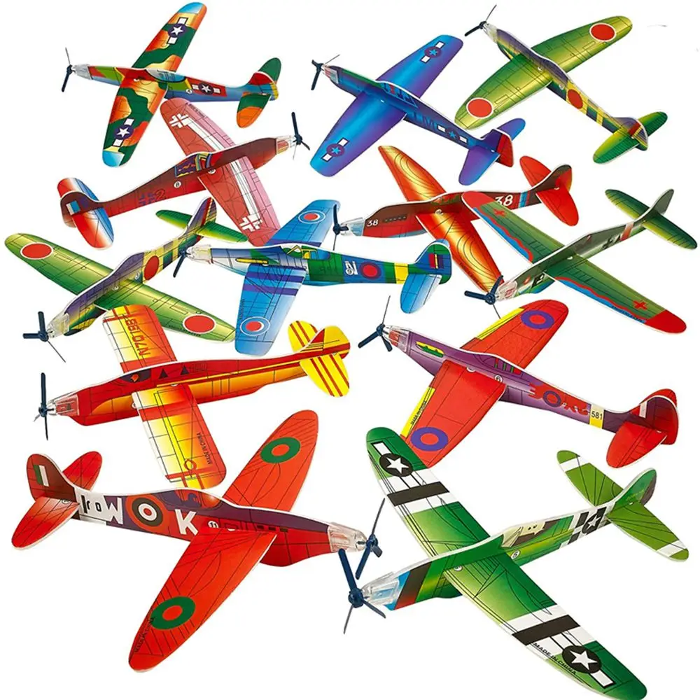 

10Pcs Hot Sale Game Play Party Bag Fillers Children Kids Gift Foam Plane Flying Glider Aircraft Toy Airplane Model