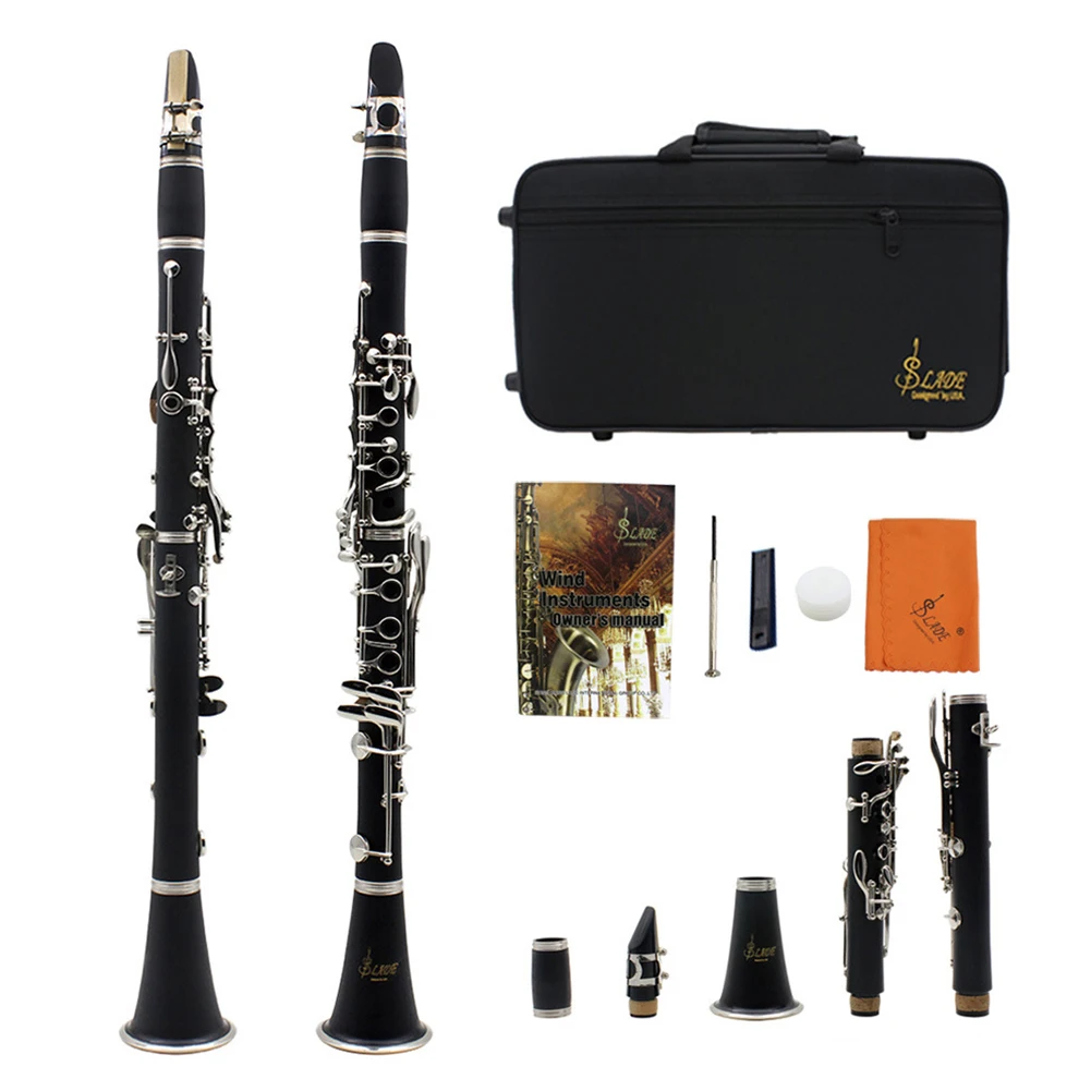 Professional Bb Clarinet 17 Keys With Case Reeds Accessories Woodwind Instrument High-quality Musical Instruments Clarinet
Professional Bb Clarinet 17 Keys With Case Reeds Accessories Woodwind Instrument High-quality Musical Instruments Clarinet