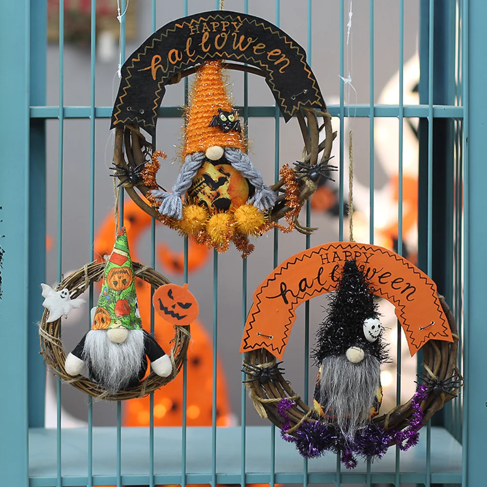 1pc 20X20cm Halloween Garlands Wreath Pumpkin Ghost Spider Decor Hanging Pendant of Gate Halloween Decorations Party Supplies
1pc 20X20cm Halloween Garlands Wreath Pumpkin Ghost Spider Decor Hanging Pendant of Gate Halloween Decorations Party Supplies