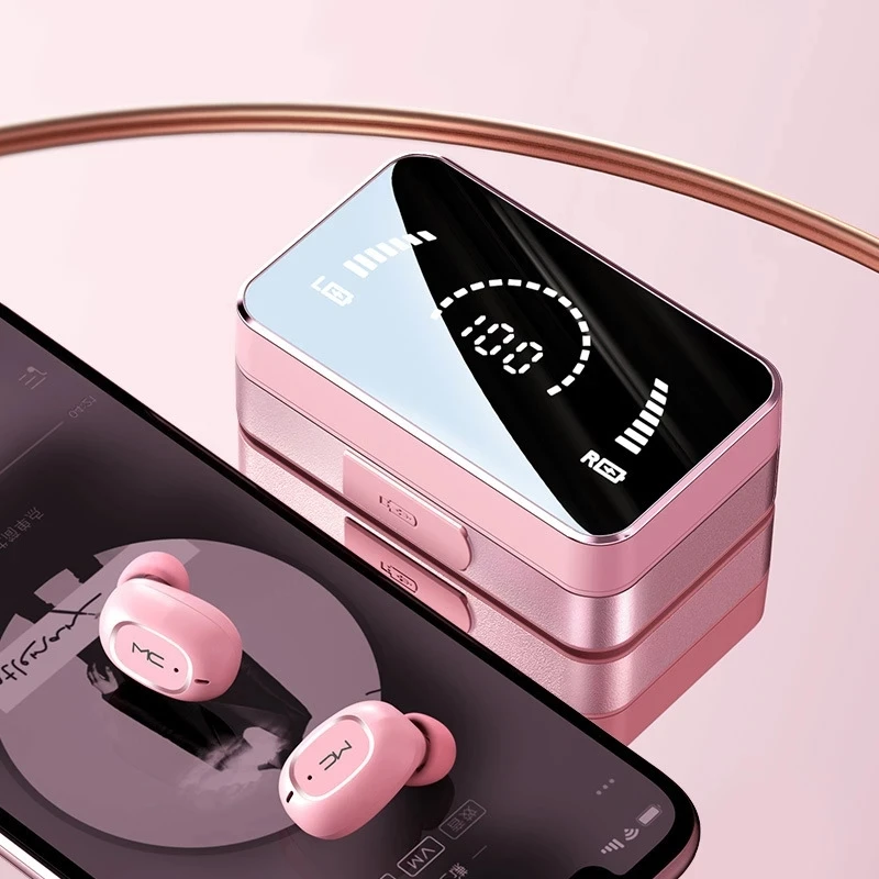 Pink/White/Black T5 Women Bluetooth Headphones TWS Wireless Earphones Mirror Design Sports Earbuds + Microphone Gaming Headset
Pink/White/Black T5 Women Bluetooth Headphones TWS Wireless Earphones Mirror Design Sports Earbuds + Microphone Gaming Headset
