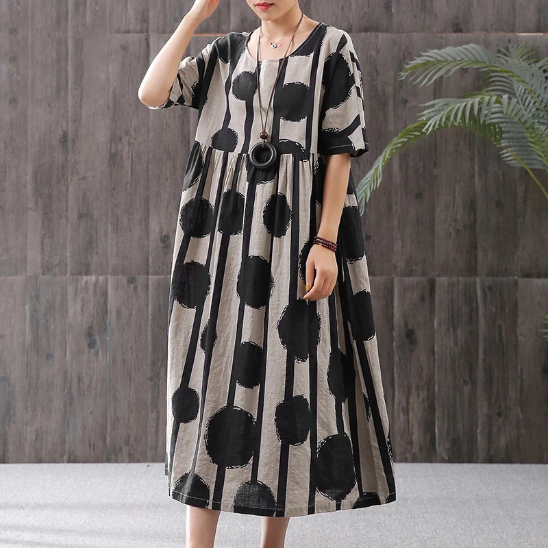 Oversized Vinatge Polka Dot Summer Dress Cotton Casual Ladies Dresses for Women New Fashion Robe Femme Red Long Dress 2022
Oversized Vinatge Polka Dot Summer Dress Cotton Casual Ladies Dresses for Women New Fashion Robe Femme Red Long Dress 2022