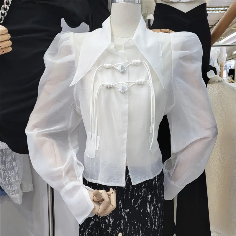 SuperAen Organza Jackets for Women Summer 2022 New Solid Turn Down Collar Casual Short Coat
SuperAen Organza Jackets for Women Summer 2022 New Solid Turn Down Collar Casual Short Coat