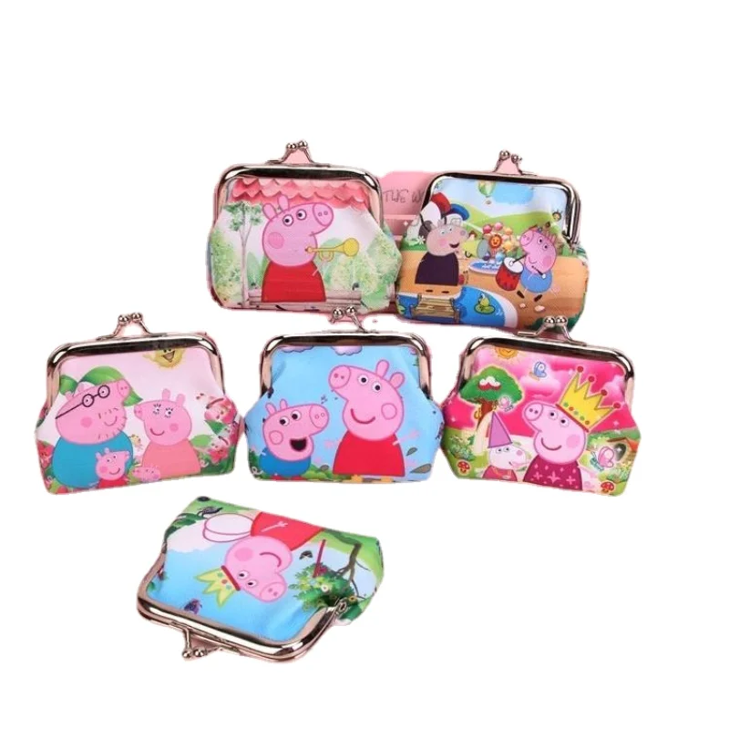 

Peppa Pig Cute George Pig Coin Purse Cartoon Mummy Pig Daddy Pig Mini Portable Coin Bag Toys for Primary School Students