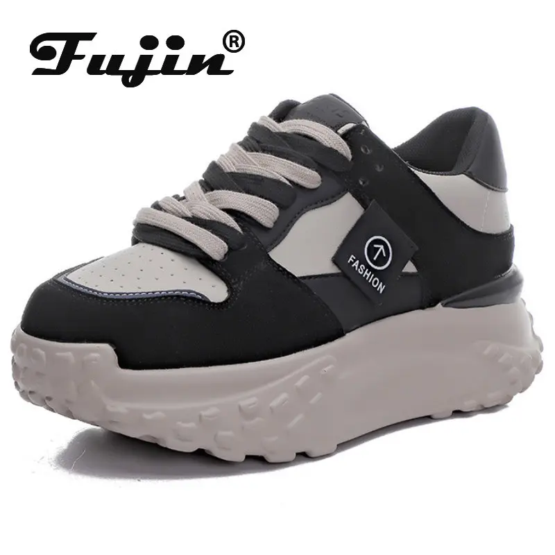 Fujin 7cm Cow Suede Genuine Learher Chunky Sneakers Summer Heel Mixed Color High Brand Casual Shoes Platform Wedges Vulcanized
Fujin 7cm Cow Suede Genuine Learher Chunky Sneakers Summer Heel Mixed Color High Brand Casual Shoes Platform Wedges Vulcanized