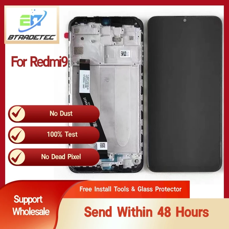 Original 6.53'' Screen For Xiaomi Redmi 9 LCD Display Touch Screen Digitizer Assembly Parts Pantallas Replacement
Original 6.53'' Screen For Xiaomi Redmi 9 LCD Display Touch Screen Digitizer Assembly Parts Pantallas Replacement