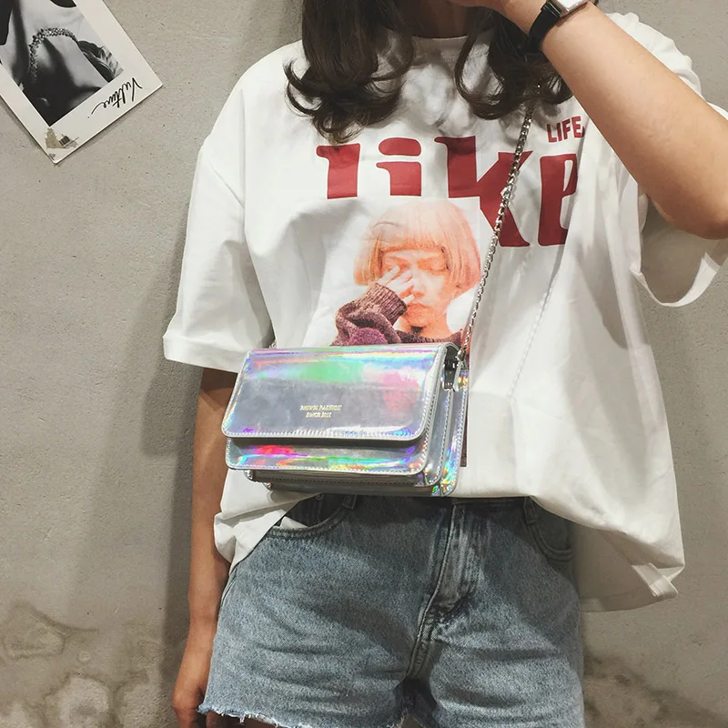 Fashion Colorful Reflective Shoulder Bag Shoulder Crossbody Bag for Women Leather Exquisite Bag Female Designer Casual Chest Bag 
Fashion Colorful Reflective Shoulder Bag Shoulder Crossbody Bag for Women Leather Exquisite Bag Female Designer Casual Chest Bag