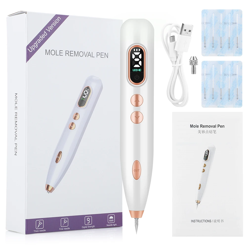 9-speed Mole Pen with LED Light Remove Freckle Black Mole Wart Granulation Tattoo Household Beauty Salon USB Charging
9-speed Mole Pen with LED Light Remove Freckle Black Mole Wart Granulation Tattoo Household Beauty Salon USB Charging