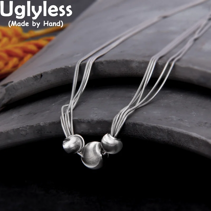 Uglyless 5 Layers 1MM Super Thin Silver Chains Necklaces for Women Real 925 Silver Balls Pendants Necklaces Minimalist Jewelry
Uglyless 5 Layers 1MM Super Thin Silver Chains Necklaces for Women Real 925 Silver Balls Pendants Necklaces Minimalist Jewelry