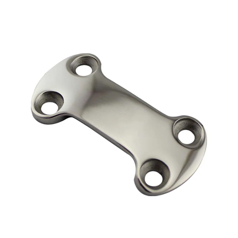 

4Holes Boat Yacht Fixing Buckle Stainless Steel Polished Plate for Boat Yacht RV 66mm Length Fixing Plate