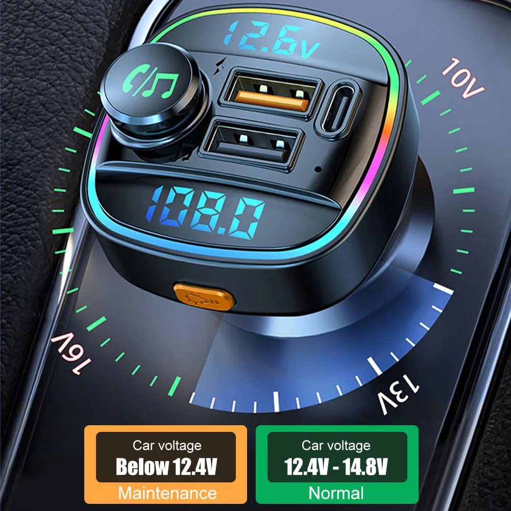 Bluetooth 5.0 FM Transmitter Handsfree Car Radio Modulator MP3 Player QC3.0+PD Quick Charge Adapter With LED Light 12-24V
Bluetooth 5.0 FM Transmitter Handsfree Car Radio Modulator MP3 Player QC3.0+PD Quick Charge Adapter With LED Light 12-24V