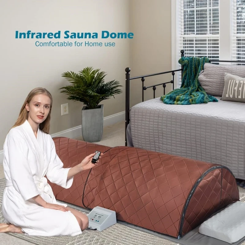 

Far Infrared Sauna Dome for Personal Home Spa 360 Degree Complete Coverage Lying Down Portable Sauna capsule for Relax