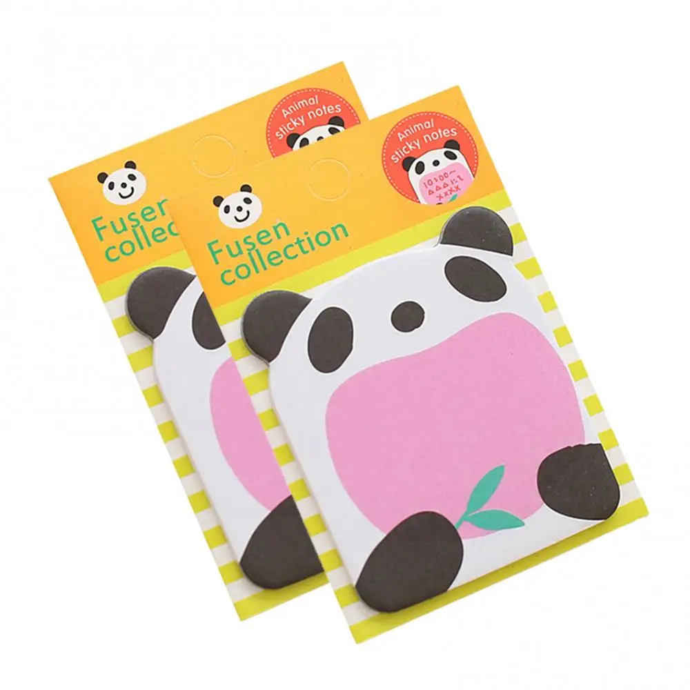 

2Pcs Funny animal Panda Pig Cat Elephant Self Adhesive Memo Pad Sticker Sticky Note Notepad School Office Supplies