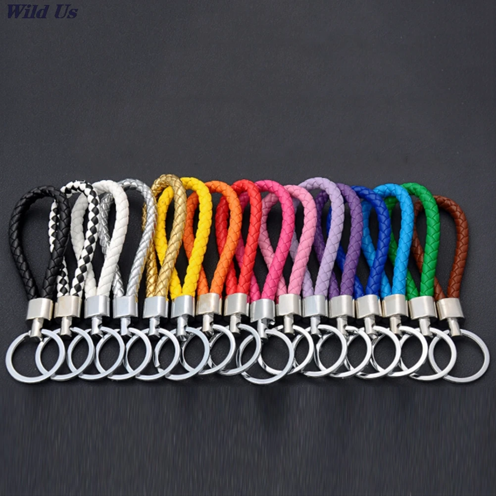 Fashion handmade pu leather rope keychain Car key ring Auto Key Chain bag pendant accessories
Fashion handmade pu leather rope keychain Car key ring Auto Key Chain bag pendant accessories