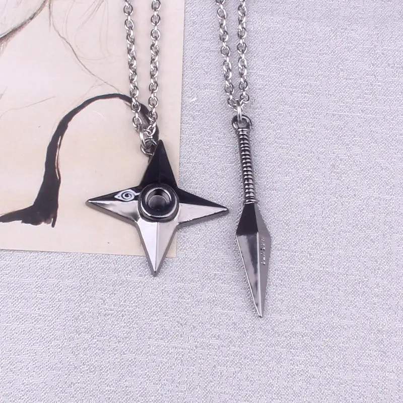 Anime Naruto Titanium Steel Non-fading Dart Shuriken with Necklace Cartoon Fashion Versatile Hip Hop Couple Accessories
Anime Naruto Titanium Steel Non-fading Dart Shuriken with Necklace Cartoon Fashion Versatile Hip Hop Couple Accessories