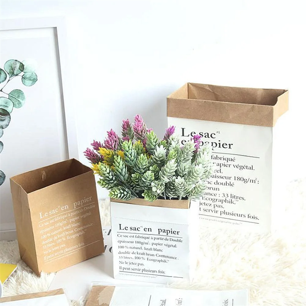 Nordic Style Mini Kraft Paper Storage Bag Artifical Flower Stand Holder Paper Vase Party Scene Layout Window Display Home Decor
Nordic Style Mini Kraft Paper Storage Bag Artifical Flower Stand Holder Paper Vase Party Scene Layout Window Display Home Decor
