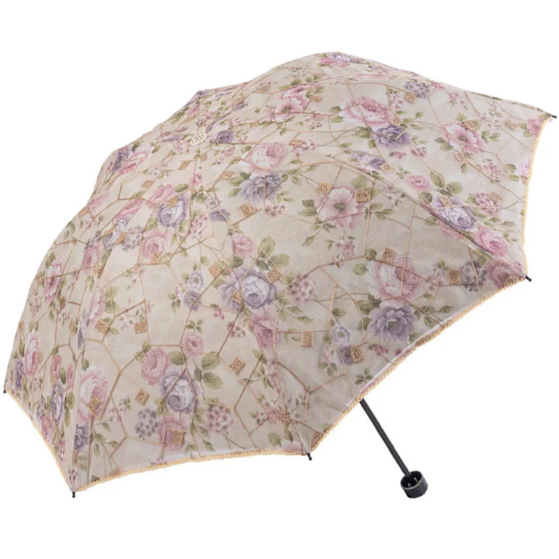 Flower Print Vintage Parasol Anti-UV Lace Embroidery Umbrella 3 Folding Strong Windproof Sun Protection Woman Paraguas Protable
Flower Print Vintage Parasol Anti-UV Lace Embroidery Umbrella 3 Folding Strong Windproof Sun Protection Woman Paraguas Protable